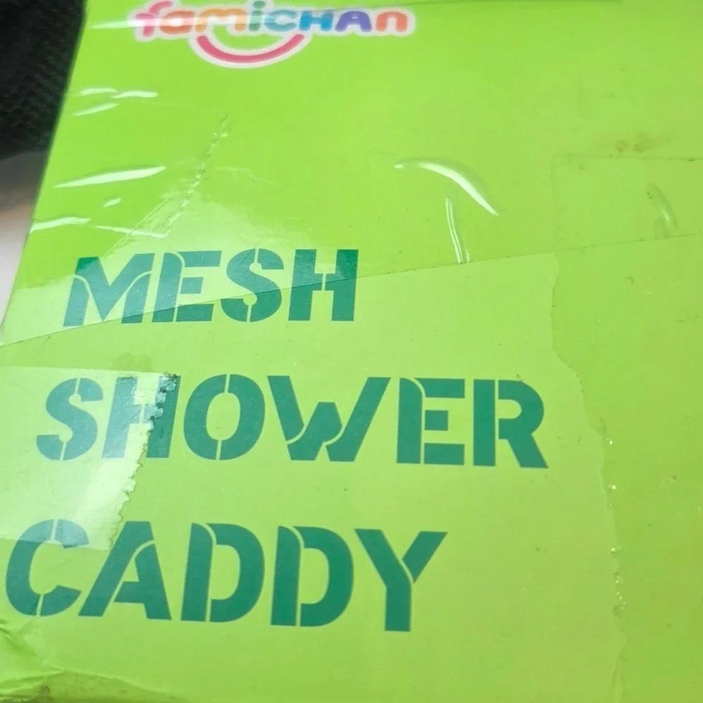 Famichan Mesh Shower Caddy Unisex OS Black Multi Pocket Dorm Utility XL NWT
